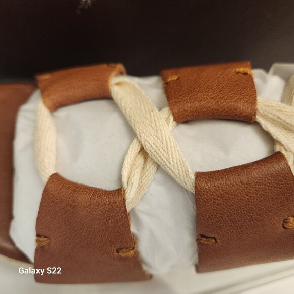 PATRICIA Nash Riva Wedge Sandals Tan Leather. SZ 8, NIB - Picture 4 of 13